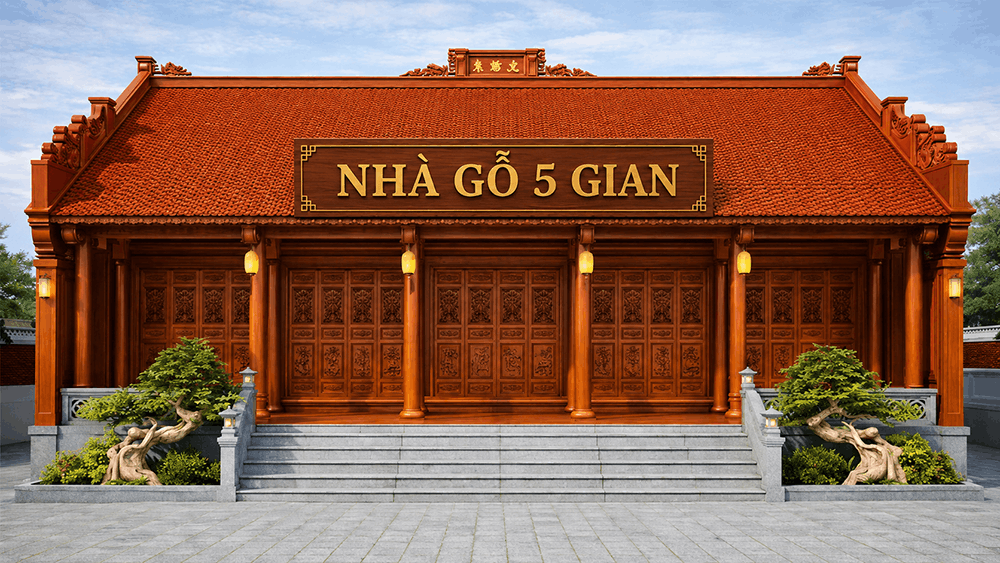 Báo Giá Thi Công Nhà Gỗ 5 Gian Trọn Gói