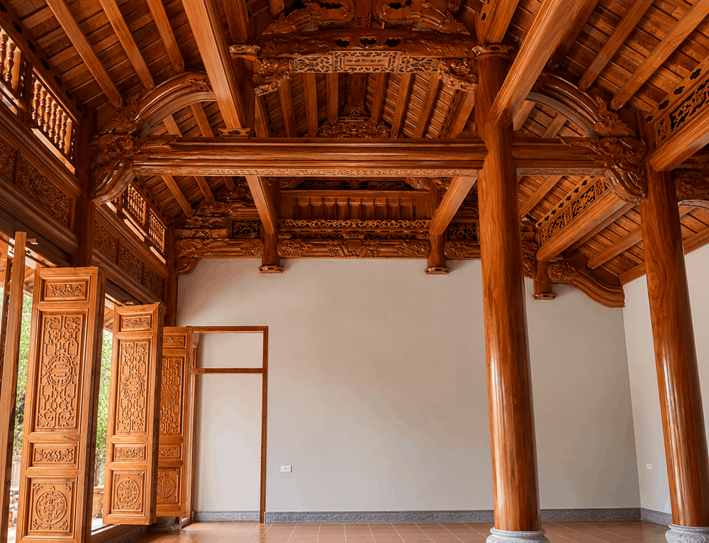 Hoàn Thiện Nhà Gỗ 4 Gian 12 Cột Bằng Gỗ Lim Nam Phi Ở Hạ Hòa – Phú Thọ