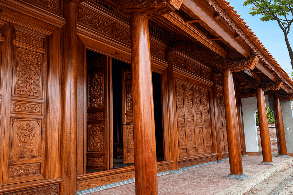 Hoàn Thiện Nhà Gỗ Lim 5 Gian Hiên Thông 24 Cột Ở Ba Vì – Hà Nội