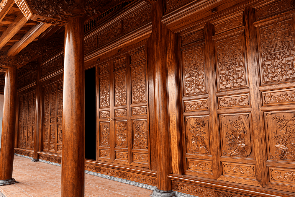 Hoàn Thiện Nhà Gỗ Lim 5 Gian Hiên Thông 24 Cột Ở Ba Vì – Hà Nội