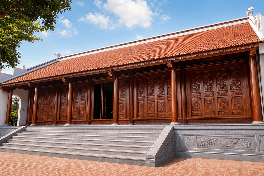 Hoàn Thiện Nhà Gỗ Lim 5 Gian Hiên Thông 24 Cột Ở Ba Vì – Hà Nội