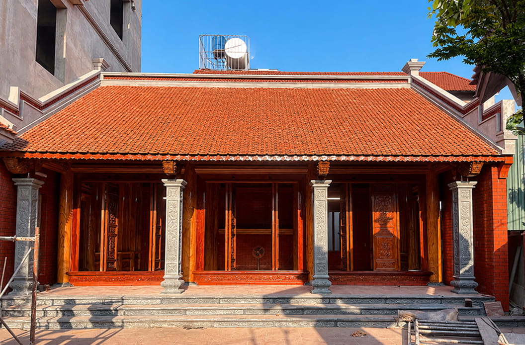 Hoàn Thiện Nhà Gỗ 3 Gian 20 Cột Gỗ Xoan Ta Tại Thạch Thất – Hà Nội Hoàn Thiện Nhà Gỗ 3 Gian 20 Cột Gỗ Xoan Ta Tại Thạch Thất – Hà Nội