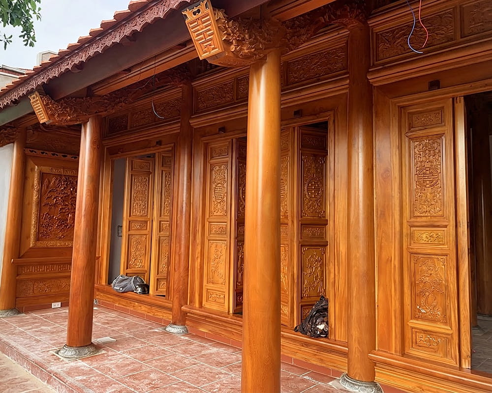Hoàn Thiện Nhà Gỗ Mít 3 Gian 12 Cột Tại Gia Bình – Bắc Ninh