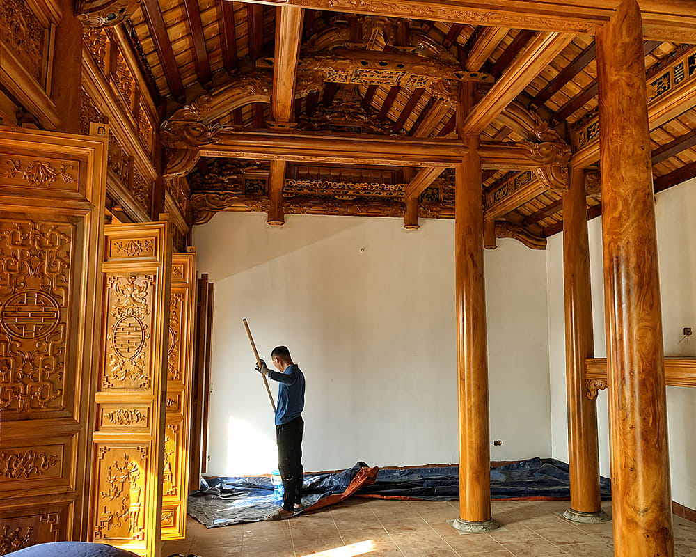 Hoàn Thiện Nhà Gỗ Mít 3 Gian 12 Cột Tại Gia Bình – Bắc Ninh