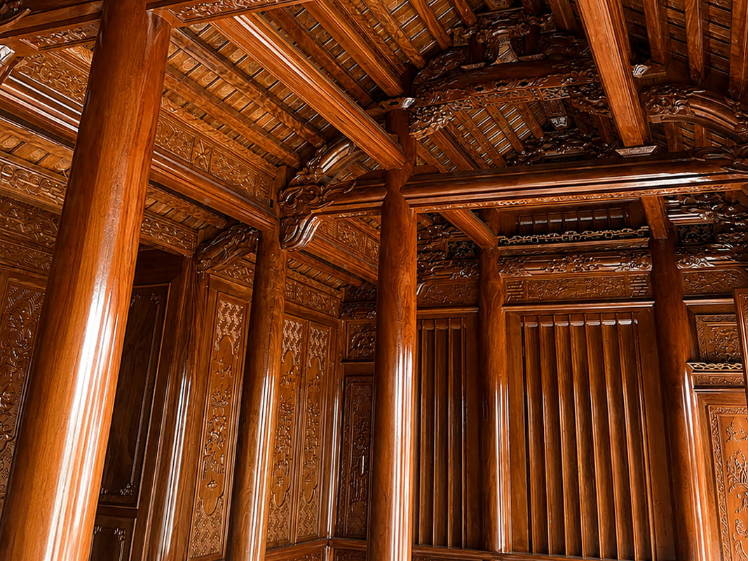 Hoàn Thiện Nhà Thờ 3 Gian Gỗ Lim Lào Tại Gia Lâm – Hà Nội