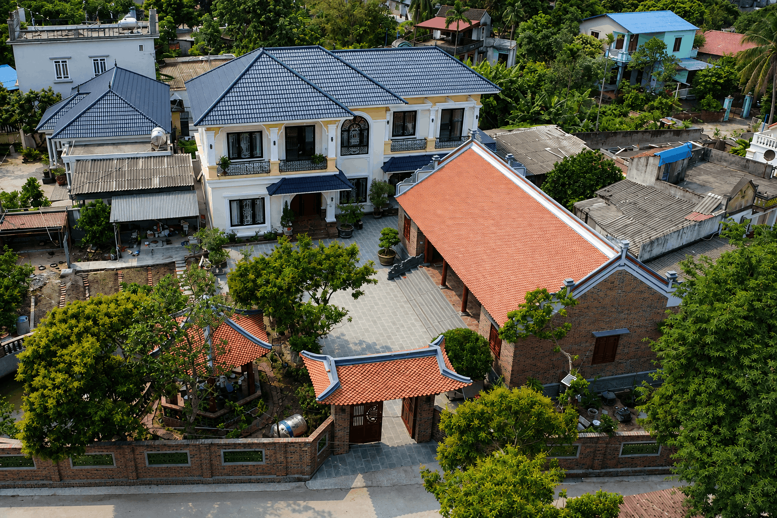 Hoàn Thiện Nhà Gỗ 5 Gian 2 Buồng Gói Tại Thanh Oai – Hà Nội - Bên ngoài nhà