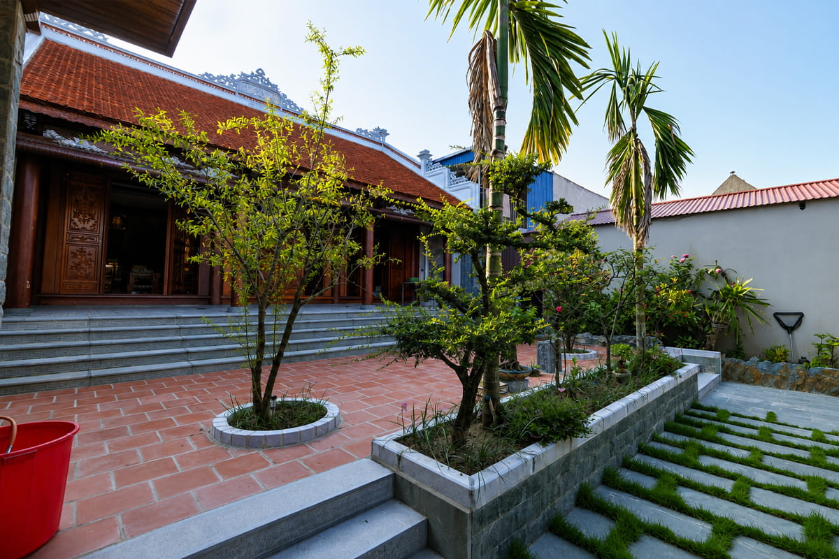 Hoàn Thiện Nhà Gỗ Lim 3 Gian Kết Hợp Sân Vườn Ao Chòi Ở Quốc Oai – Hà Nội