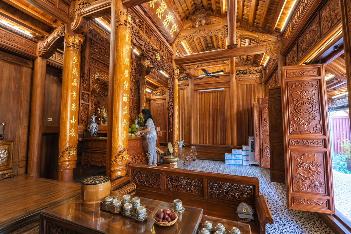 Hoàn Thiện Nhà Gỗ Lim 3 Gian Kết Hợp Sân Vườn Ao Chòi Ở Quốc Oai – Hà Nội