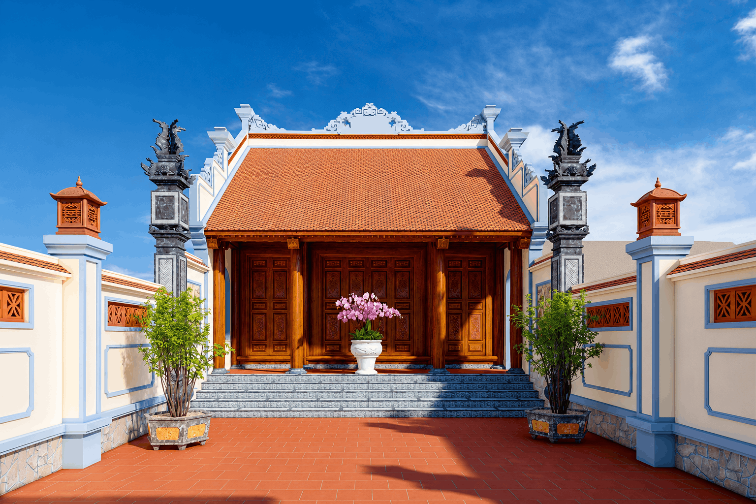 Hoàn Thiện Nhà Thờ Gỗ 3 Gian Có Hậu Cung Tại Hoài Đức – Hà Nội